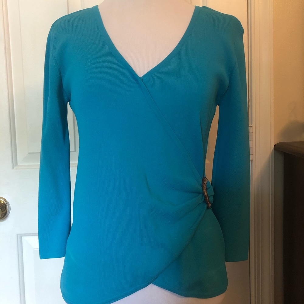 Vintage Joseph A. Turquoise Pullover Top (S)